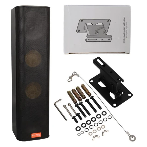 Magicvoice MV-28 2X13 CM 40 Watt Komütatörlü Hat Trafolu Siyah Dikey Sütun Hoparlör (Tekli Paket) - 3