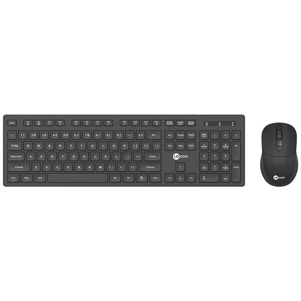 Lenovo Lecoo KW201 Kablosuz Q Klavye - Mouse Set Siyah