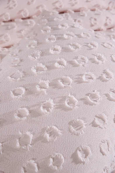 Çeyiz Diyarı Konik 3 Parça Çift Kişilik Pike Takımı Pudra - Resim 7