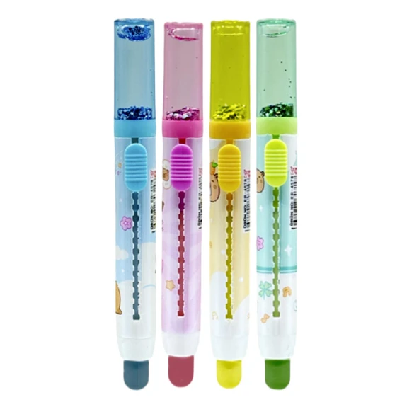 Mikro Capybara High Sürgülü Silgi Simli (ER-4578) 4 Adet - Resim 2