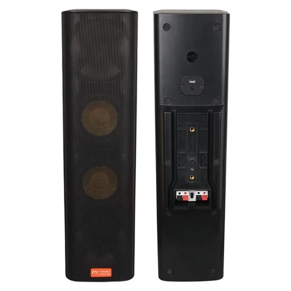 Magicvoice MV-28 2X13 CM 40 Watt Komütatörlü Hat Trafolu Siyah Dikey Sütun Hoparlör (Tekli Paket) - 2