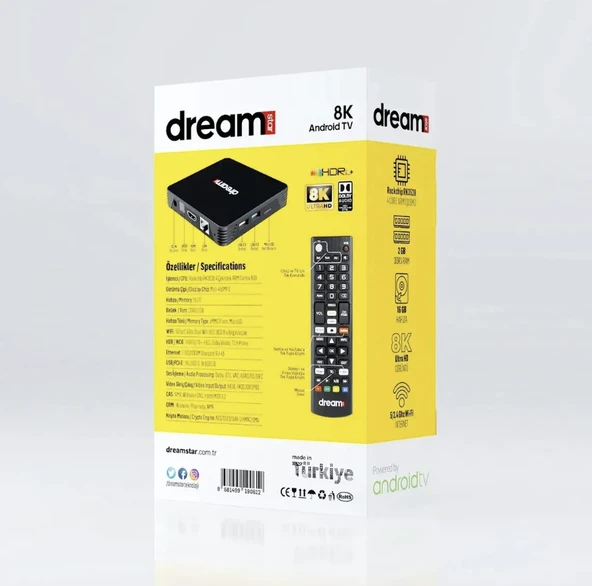Dreamstar R1 16GB 8K Android TV Box - 2