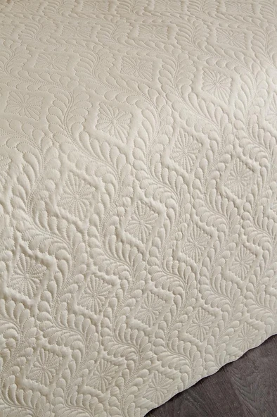 Ultrasonik Kapitoneli Elite Çift Kişilik Yatak Örtüsü Bej - Resim 5