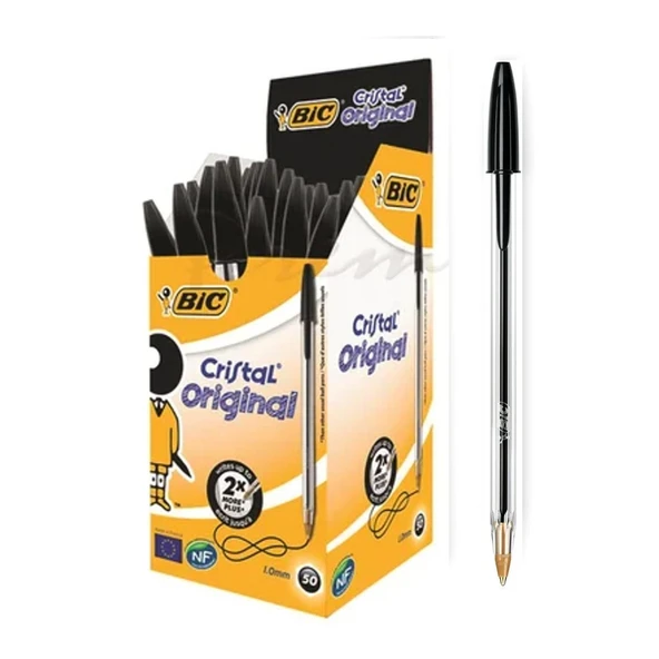 Bic Cristal Original Medium Tükenmez Kalem 50 Li Siyah ürün görseli