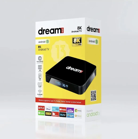 Dreamstar R1 16GB 8K Android TV Box - 1