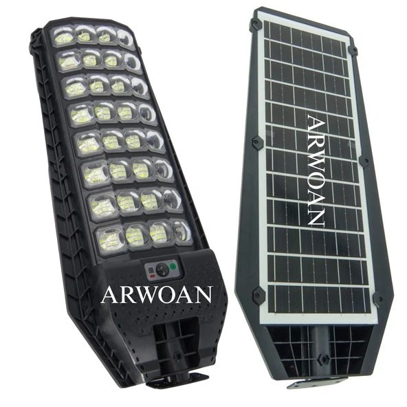 2 Adet Solar Işık Sensörlü Güneş Enerjili Sokak ve Bahçe Lambası Uzaktan Kumandalı LED Aydınlatma - 6