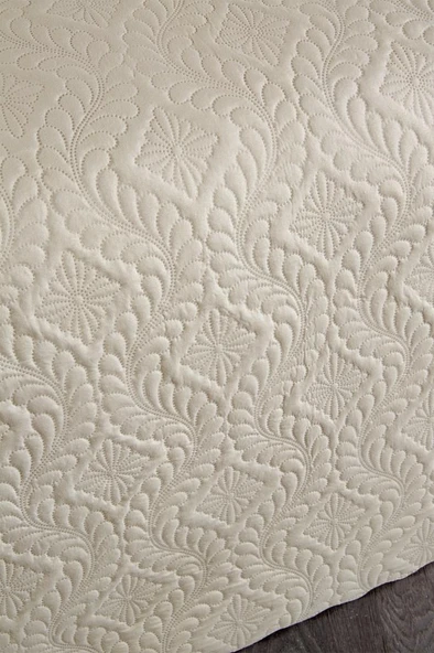 Ultrasonik Kapitoneli Elite Çift Kişilik Yatak Örtüsü Bej - Resim 6