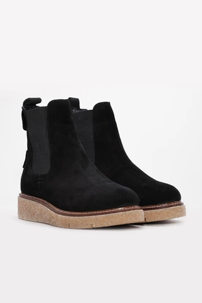 Hakiki Deri Kürklü  Kadın Klasik Bot 657KZA2501 - Resim 5