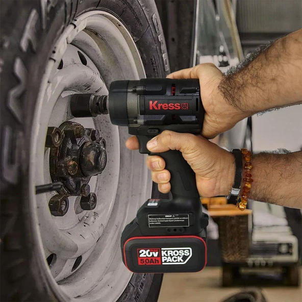 Kress KH276.91 20Volt 700/850Nm Kömürsüz Profesyonel Şarjlı Somun Sıkma (Akü Dahil Değildir) - Resim 5