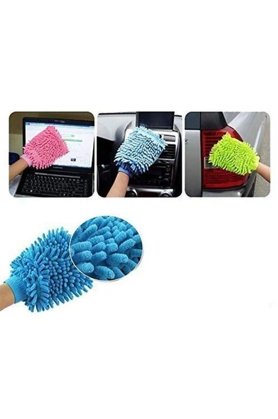 Mikrofiber Araç Yıkama Eldiveni Çizmez Oto Motorsiklet Bakım Süngeri Araba Temizleme Bezi Mop Havlu ürün görseli
