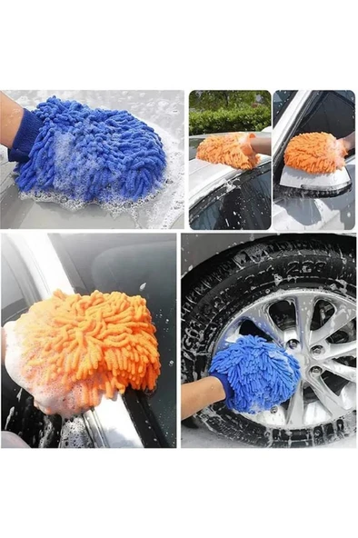 Mikrofiber Araç Yıkama Eldiveni Çizmez Oto Motorsiklet Bakım Süngeri Araba Temizleme Bezi Mop Havlu - Resim 7