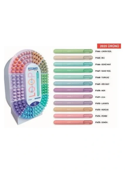 GIPTA LOOP PASTEL FOSFORLU MARKÖR NANE YEŞİLİ ürün görseli 1