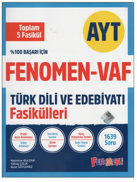 Fenomen-Vaf Ayt Türk Dili ve Edebiyatı Fasikülleri