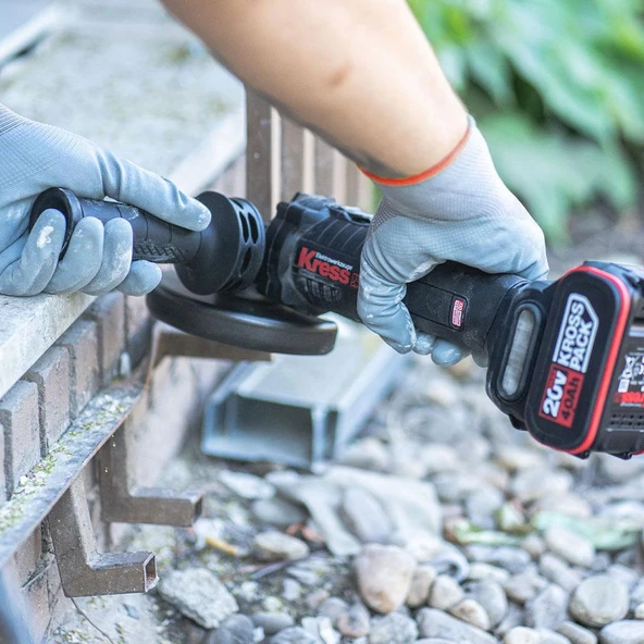 Kress KUH10.9 20Volt 125mm Kömürsüz Profesyonel Şarjlı Devir Ayarlı Avuç Taşlama (Akü Dahil Değildir) - Resim 5