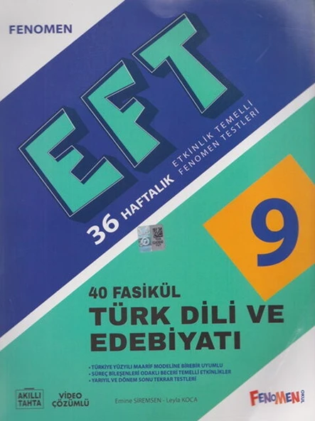 Fenomen 9. Sınıf EFT Türk Dili ve Edebiyatı (40 Fasikül) - 1