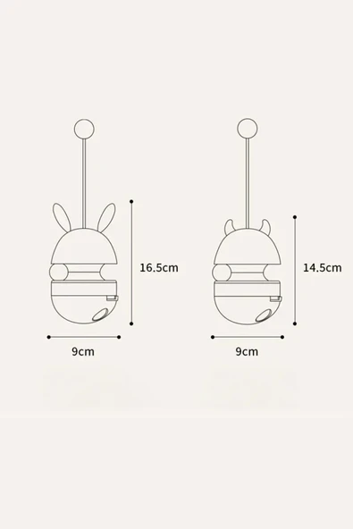 İnteraktif Gıda Dağıtıcı Oyuncak Tumbler Cat Oyuncak Topu Atıştırmalık Dağıtıcı İkili döner toplar - 6