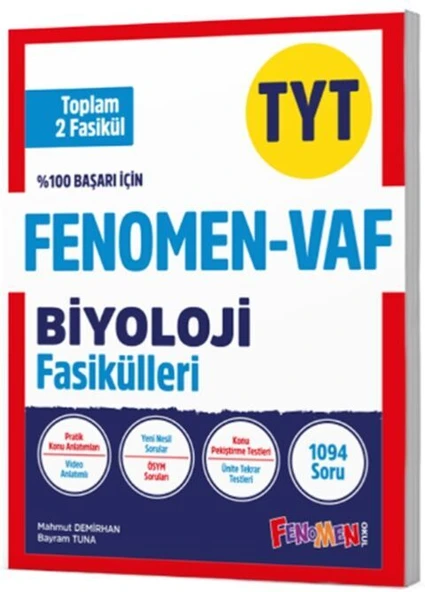 Fenomen Tyt Vaf Biyoloji Fasikülleri  ( Toplam 2 Fasikül )