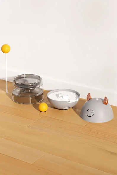İnteraktif Gıda Dağıtıcı Oyuncak Tumbler Cat Oyuncak Topu Atıştırmalık Dağıtıcı İkili döner toplar - 11