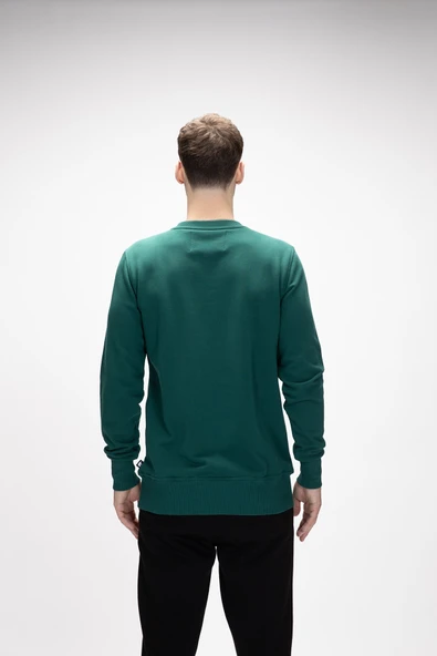 Bad  Bear Corner Crewneck/Forest Erkek Sweatshirt Koyu Yeşil - Resim 2