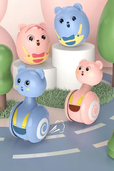 Evcil Hayvanlar İçin Hareketli Eğlenceli Tüylü Tekerlekli Kedi Oyuncak Kedi Köpek Oyun Topu Oyuncak - 2