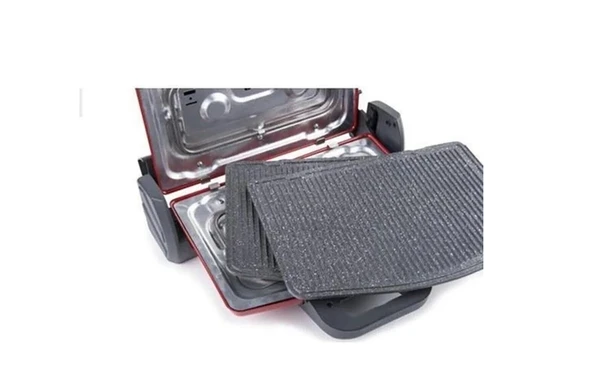 Arnica Ayvalık Granit Izgaralı GH26124 Rose 1750 W Tost Makinesi - Resim 4