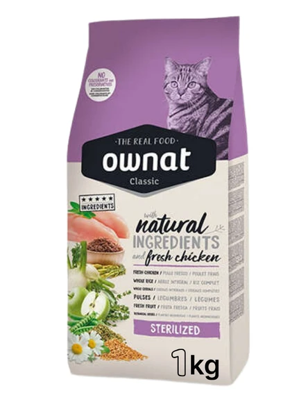 Ownat Sterilised Kısır Yetişkin Açık 1 Kg Kedi Maması - 1