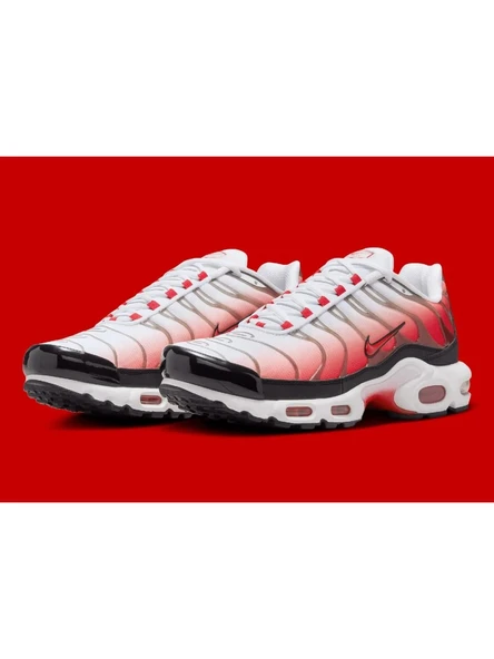 Nike Air Max Plus White Black University Red Unisex Spor Ayakkabı - (HM9611-100) ürün görseli