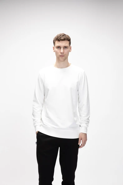 Bad  Bear Corner Crewneck Erkek Sweatshirt Beyaz - Resim 2