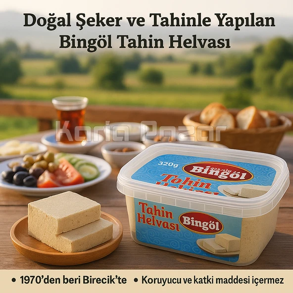 Bingöl Sade Tahin Helvası 320 G X 10 | Toptan Paket - Resim 2