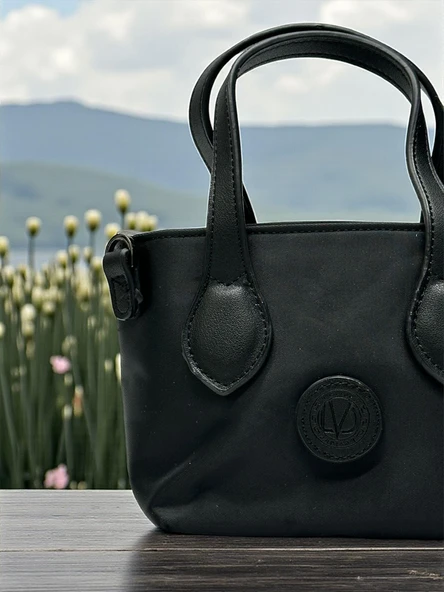 Levidor Saten Kumaş El Ve Kol Çantası Omuz Çantası VS.BLKT.0587 - Resim 4