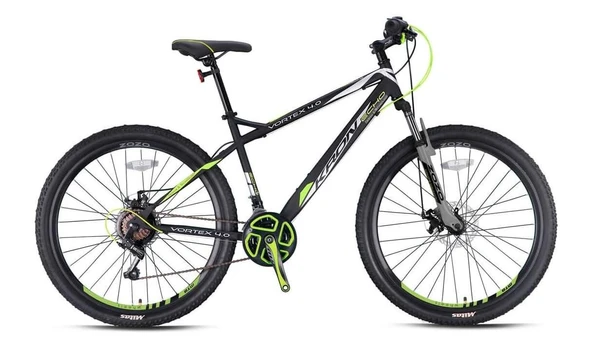 Kron VORTEX 4.0 26 Jant 21 Vites Mekanik Disk Çelik Dağ Bisikleti Siyah Yeşil Vitesli Bisiklet - Resim 2