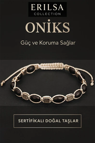 Sertifikalı Ham Oniks Doğal Taşı Bileklik – Güç ve Koruma Sağlayan Unisex ürün görseli
