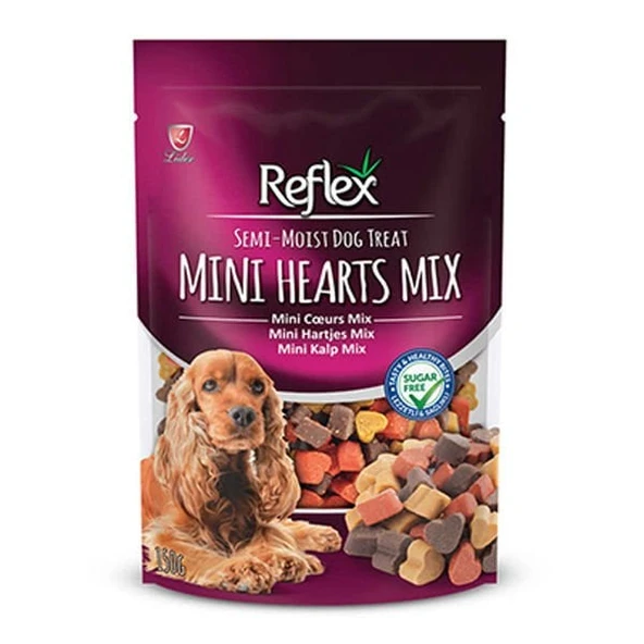 Reflex Semi Moist Mini Kalp Mix Köpek Ödül Maması 150 Gr ürün görseli