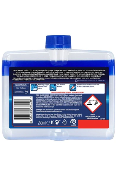 Finish Bulaşık Makinesi Temizleyici Sıvı 250 ml - 8