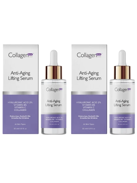 collagen forte Anti aging Lifting Yaşlanma Karşıtı Sıkılaştırıcı Serum 30ml 2 li paket ürün görseli 1