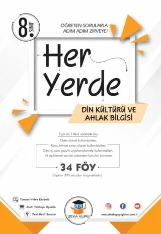 8.SINIF HER YERDE DİN KÜLTÜRÜ AHLAK BİLGİSİ 34 FÖY ZEKA KÜPÜ