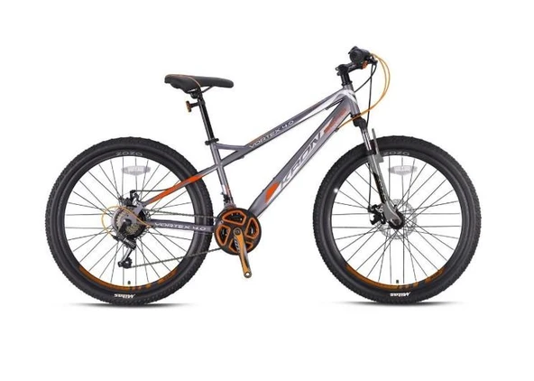 Kron VORTEX 4.0 26 Jant 21 Vites Mekanik Disk Çelik Dağ Bisikleti Füme Turuncu Vitesli Bisiklet - Resim 2