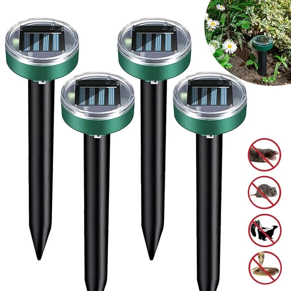 4 Adet Solar Güneş Enerjili Akrep,Köstebek,Yılan Fare Kovucu 750-1000 M2 Etkili Yuvarlak ürün görseli