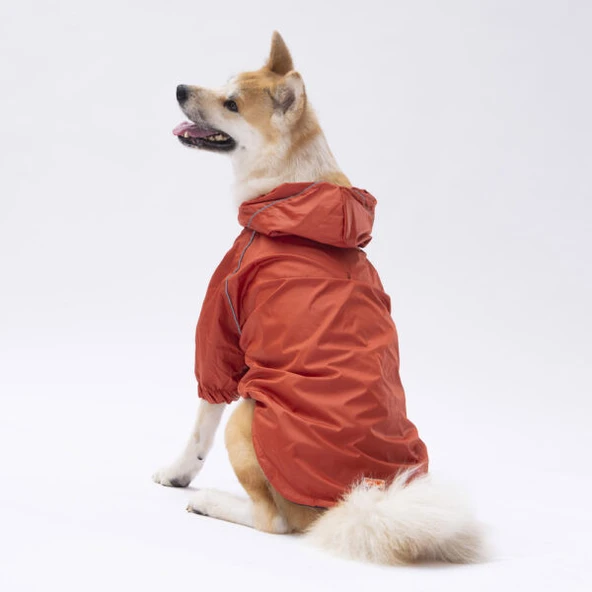 Pawstar Pluvia İçi Polar Orta-Büyük Irk Köpek Yağmurluğu Turuncu - 9