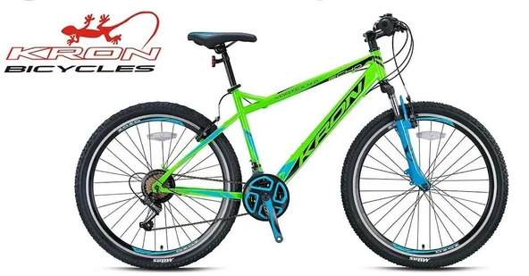 Kron VORTEX 4.0 26 Jant 21 Vites V-Fren Çelik Dağ Bisikleti Yeşil Turkuaz Kron Vitesli Bisiklet - Resim 2