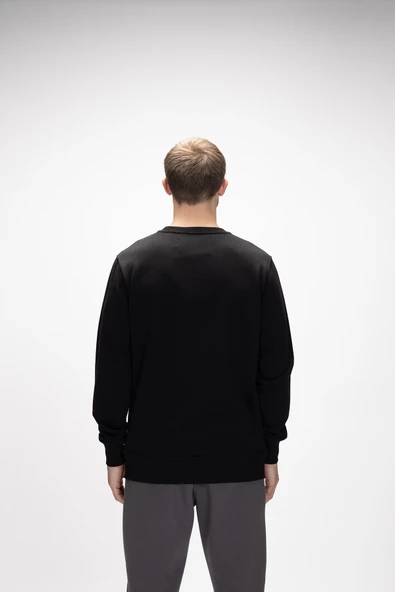 Bad Bear Mountaın Crewneck Erkek Sweatshirt Siyah - Resim 3