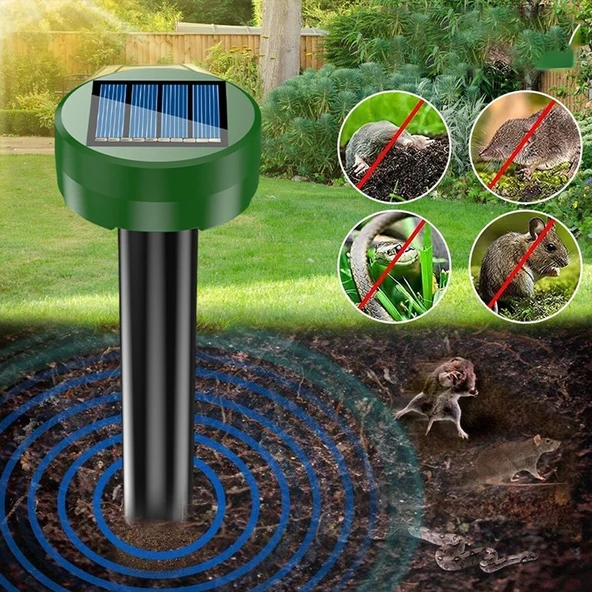 4 Adet Solar Güneş Enerjili Akrep,Köstebek,Yılan Fare Kovucu 750-1000 M2 Etkili Yuvarlak - Resim 7