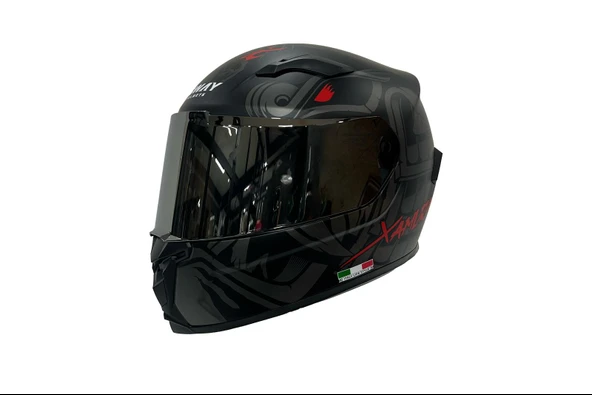 Sway 820 Full Face Aynalı Vizör Kapalı Motosiklet Kaskı L Beden Xamuraı - Resim 8