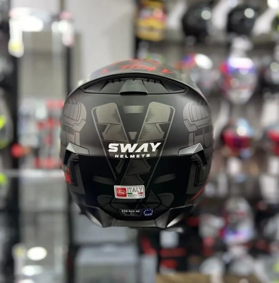 Sway 820 Full Face Aynalı Vizör Kapalı Motosiklet Kaskı L Beden Xamuraı - Resim 3