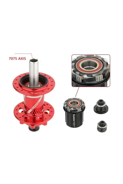 Hassns Pro 7 Rainbow Bisiklet Göbek Seti Ön Arka Kaset Göbek Seti 32 Delik 6 Vida Qr Mandal - 9