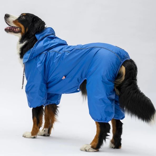 Pawstar Sax Mavi Muson Polarlı Su Geçirmez Orta-Büyük Irk Köpek Yağmurluk Tulum ürün görseli