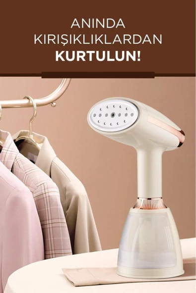 KY-003 Beyaz Buharlı Kırışık Giderici 1500w Taşınabilir Seyahat boy dikey ütü - Resim 3