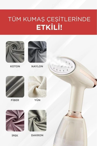 KY-003 Beyaz Buharlı Kırışık Giderici 1500w Taşınabilir Seyahat boy dikey ütü - Resim 4