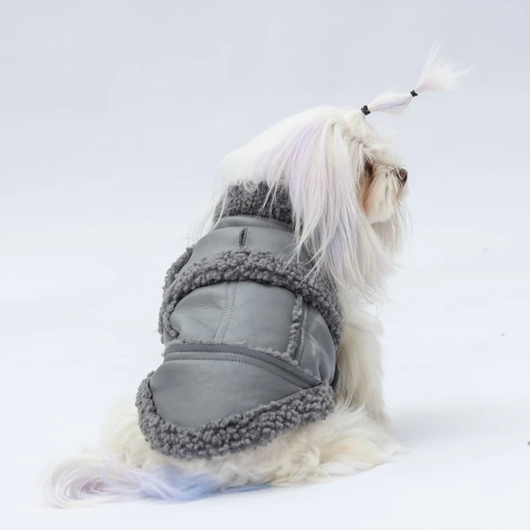 Pawstar Gri Churchill Su Geçirmez Küçük Irk Köpek Yeleği ürün görseli