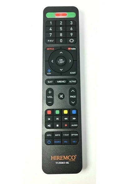 Hiremco Turbo 4K HD Uydu Kumandası Orjinal ürün görseli